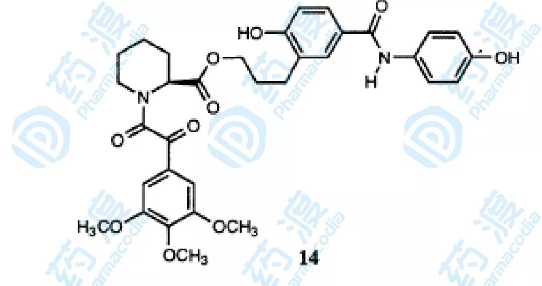 图5.化合物14结构图