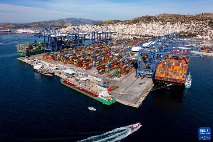 这是希腊比雷埃夫斯港集装箱3号码头（2022年2月19日摄）。新华社发（中远海运港口比雷埃夫斯码头有限公司供图）