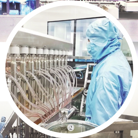 太极集团重庆涪陵制药厂口服液体制剂数字化车间灌装区。